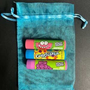 Set of 3 brand new candy lip balm chapsticks